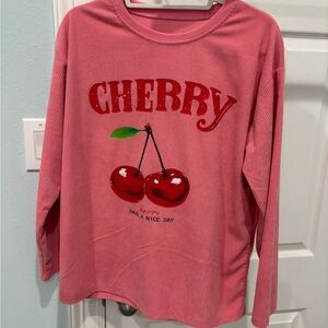 Cherry Kids Long Sleeve Shirt - Pink